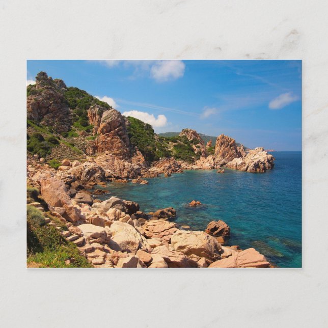 Carte Postale Rochers rouges sur la côte sarde (Devant)