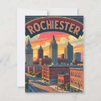 Carte Postale Rochester City Skyline New York USA