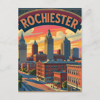 Carte Postale Rochester City Skyline New York USA