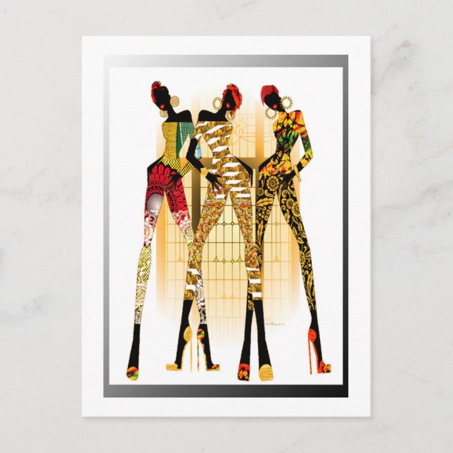 Carte Postale Rock Black Girls (Devant)