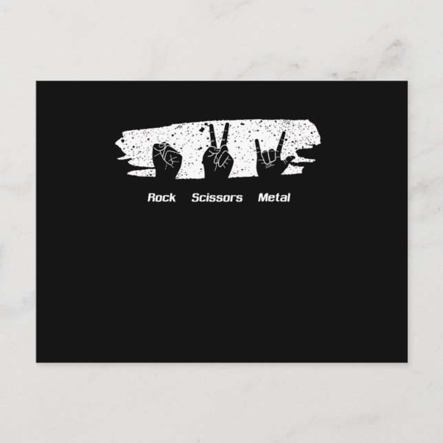 Carte Postale Rock Ciseaux Heavy Metal Music Concert Band Bassi (Devant)