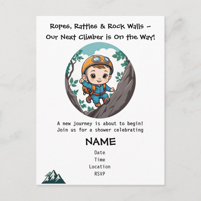 Carte Postale Rock Climber Outdoor Adventure Baby Boy (Devant)