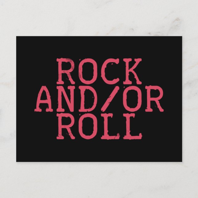 CARTE POSTALE ROCK ET/OU ROLL ! (Devant)