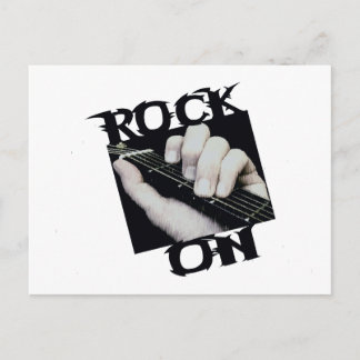 Carte Postale Rock On Guitare Player