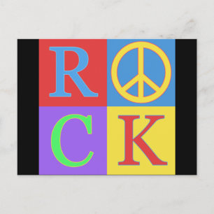 Carte Postale Rock Pop Art Design