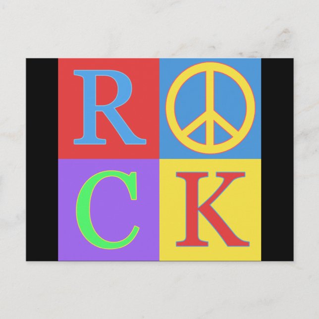 Carte Postale Rock Pop Art Design (Devant)