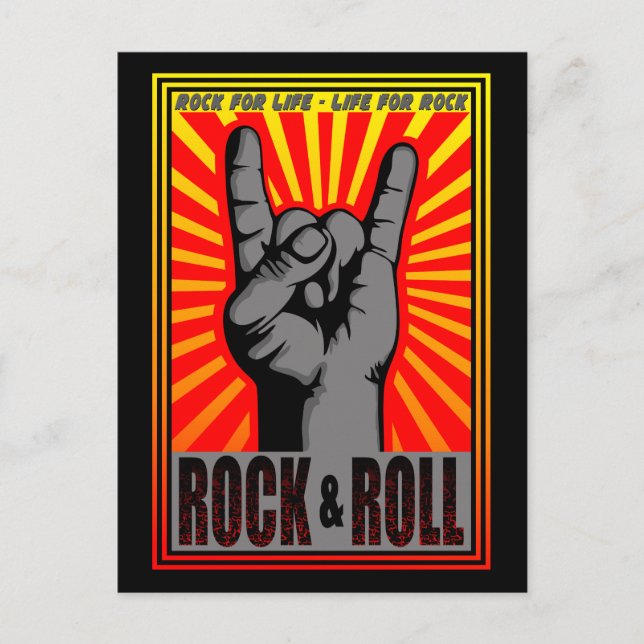 Carte Postale Rock & Roll (Devant)