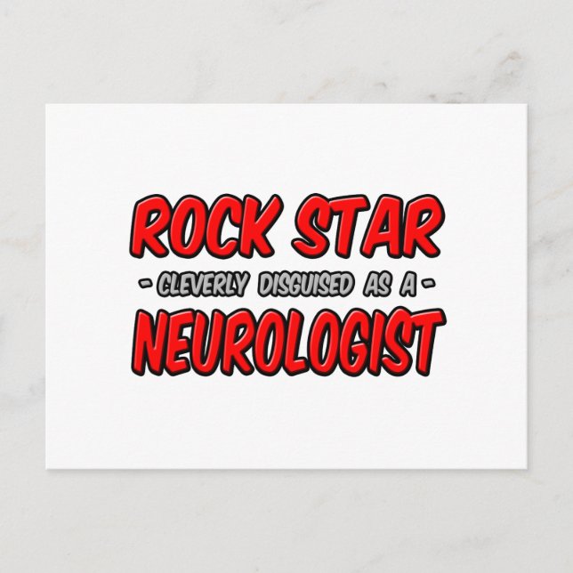 Carte Postale Rock Star...Neurologue (Devant)