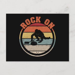 Carte Postale Rock sur le joueur de curling équipe de sports d'h