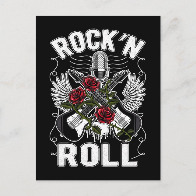 Carte Postale Rockabilly Rock and Roll Music Lover 1950 (Devant)