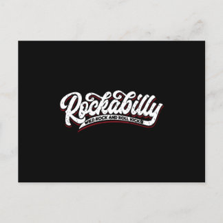 Carte Postale Rockabilly Wild Rock N Roll - Typo - neg