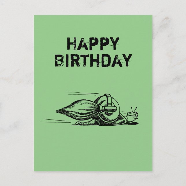 Carte postale Rocket Snail Anniversaire (Devant)