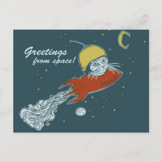 carte postale - rocketship