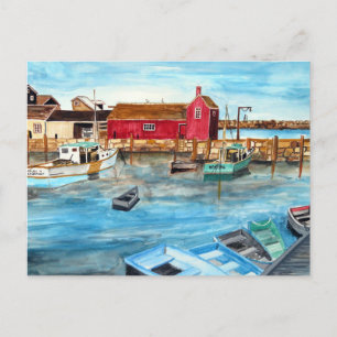Carte Postale Rockport Harbour Massachusetts Nouvelle-Angleterre