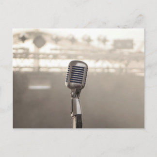 Carte Postale Rocks And Roll Microphone