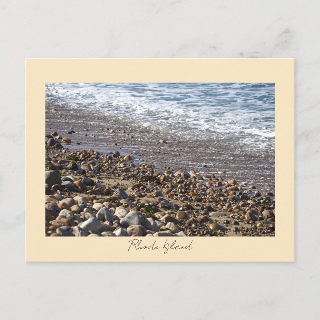 Carte Postale Rocks Waves Rhode Island Postcard (Devant)