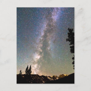 Carte Postale Rocky Mountain Milky Way et Falling Star