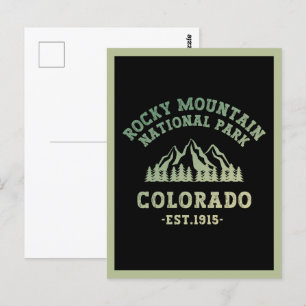 Carte Postale Rocky Mountain National Park Colorado USA Gradient