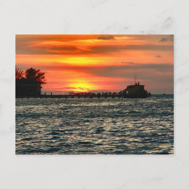 Carte Postale Rod et pilier de bobine au coucher du soleil (Devant)