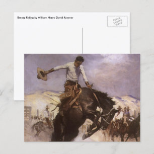Carte Postale Rodeo Cowboy vintage, Breezy Riding par WHD Koerne