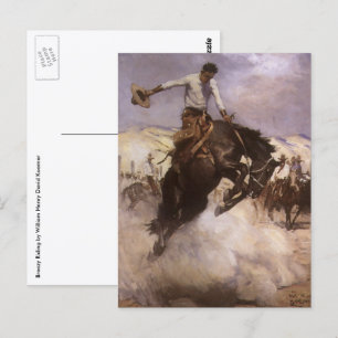 Carte Postale Rodeo Cowboy vintage, Breezy Riding par WHD Koerne