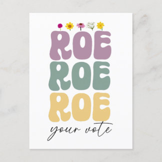Carte Postale Roe Roe Roe Votre vote Pro Choice Droits des femme