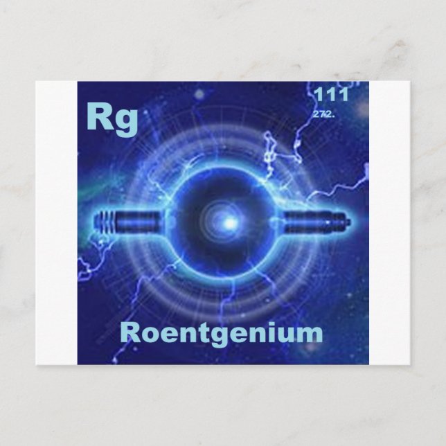Carte Postale roentgénium (Devant)