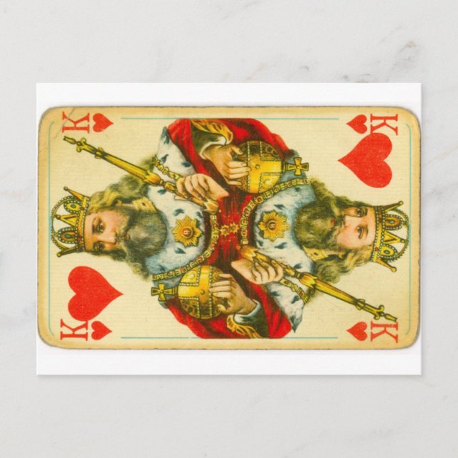 Carte Postale Roi de cœur victorien (Devant)