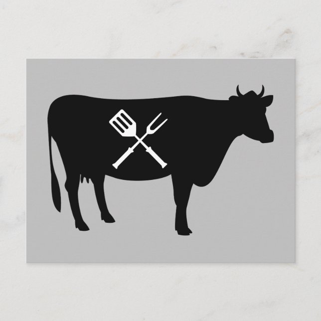 Carte Postale Roi de viande de boeuf Amoureux de la nourriture (Devant)