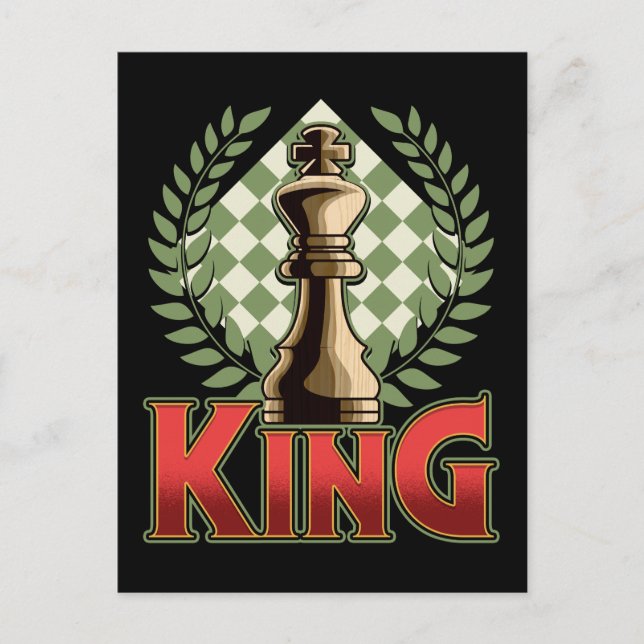 Carte Postale roi des échecs (Devant)