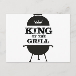Carte Postale Roi Du Grill, Couronne Blanche Noire