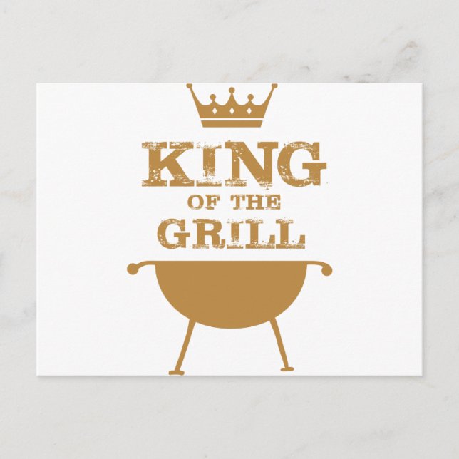 Carte Postale Roi Du Grill, Or (Devant)