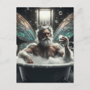 Carte Postale Roi fée dans le bain moussant