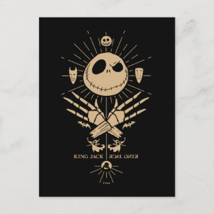 Carte Postale Roi Jack Skellington Graphique de Tarot Rétro