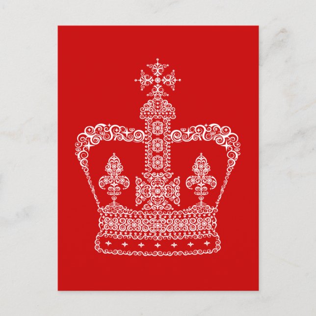 Carte Postale Roi ou Reine Couronne (Devant)