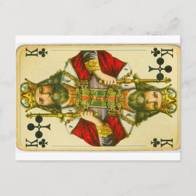 Carte Postale Roi victorien des Clubs (Devant)