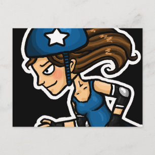 Carte Postale Roller Derby Jammer