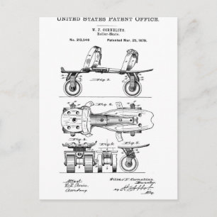 Carte Postale Roller Skate Patent  Paper Items