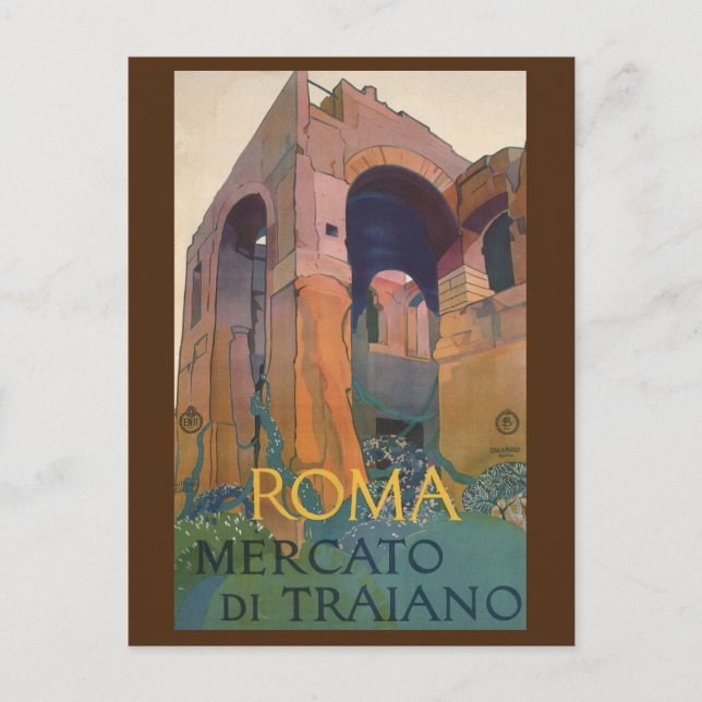 Carte Postale Roma Mercato Di Traiano, Ruines anciennes, Italie  (Devant)