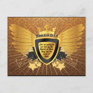 Carte Postale Romains d'or 8:14, Fils de Dieu
