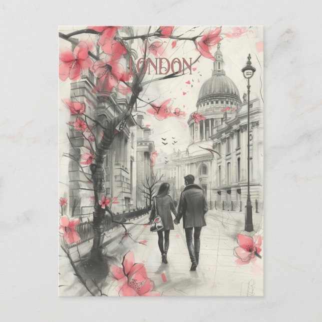 Carte Postale Romance à Londres (Devant)