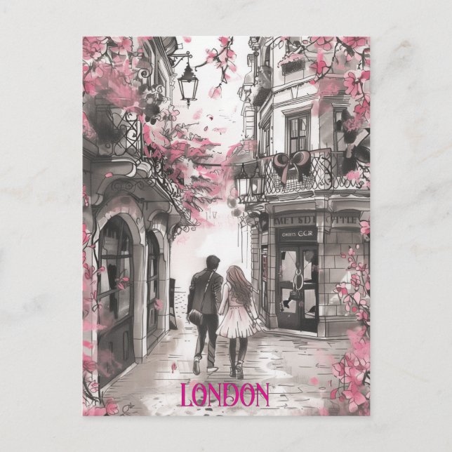 Carte Postale Romance à Londres (Devant)