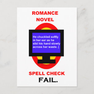 Carte Postale Romance Novel Spell Check Fail Funny