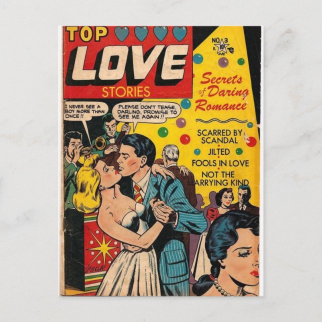 Carte Postale Romance Vintage (Devant)