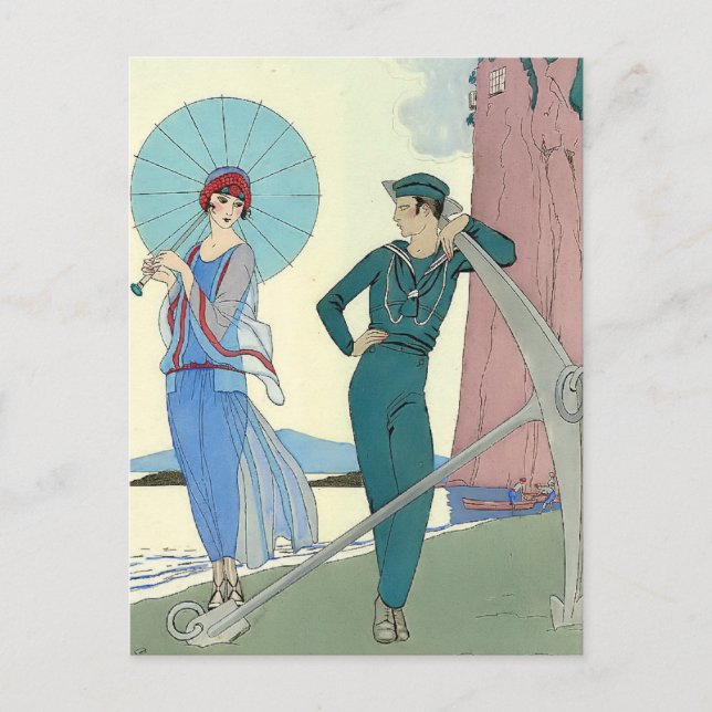 Carte Postale Romance Without Words par George Barbier (Devant)