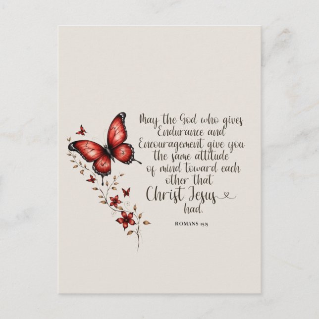 Carte Postale Romans 15:5 Bible Verse Image (Devant)