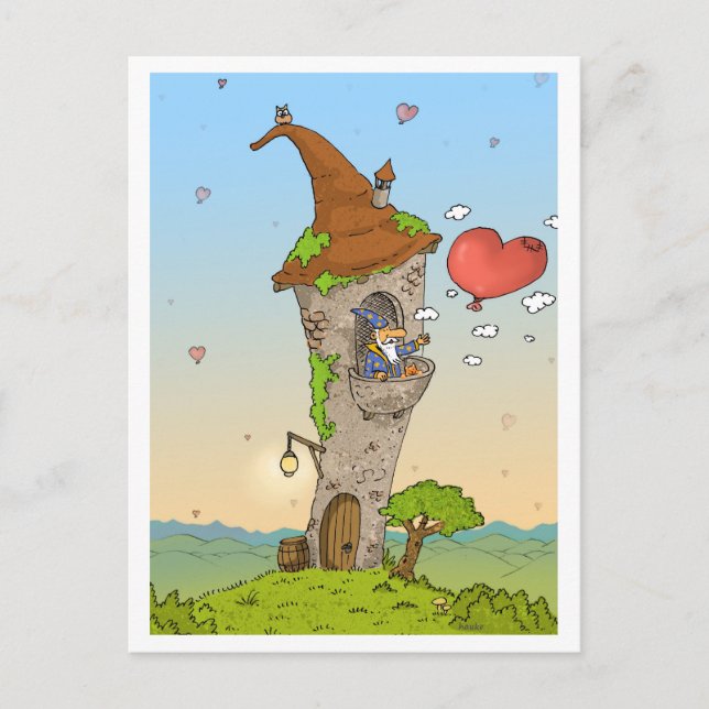 carte postale romantique (Devant)
