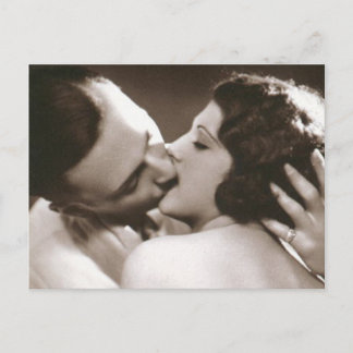 Carte postale romantique Couple de baiser
