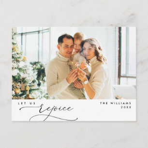 Carte Postale Romantique moderne, Réjouissez-vous, Noël, Photo d