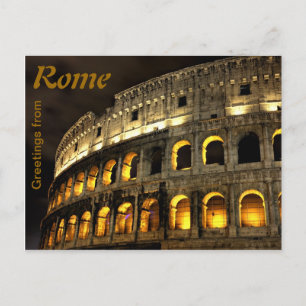 Carte Postale Rome - Colisée la nuit